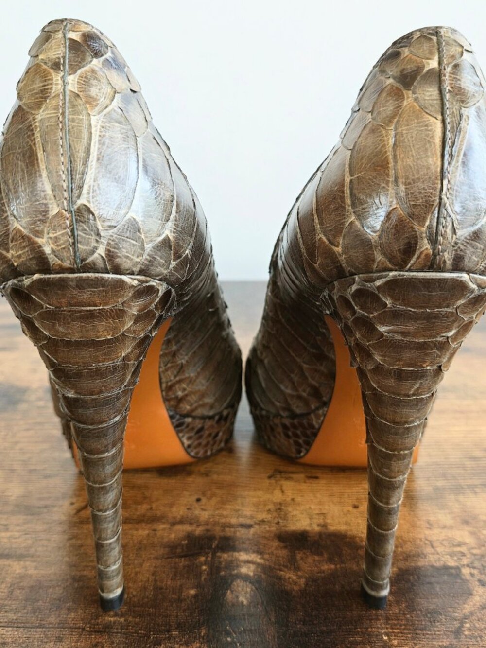 GUCCI Python Platform Pumps - Picture 8 of 15